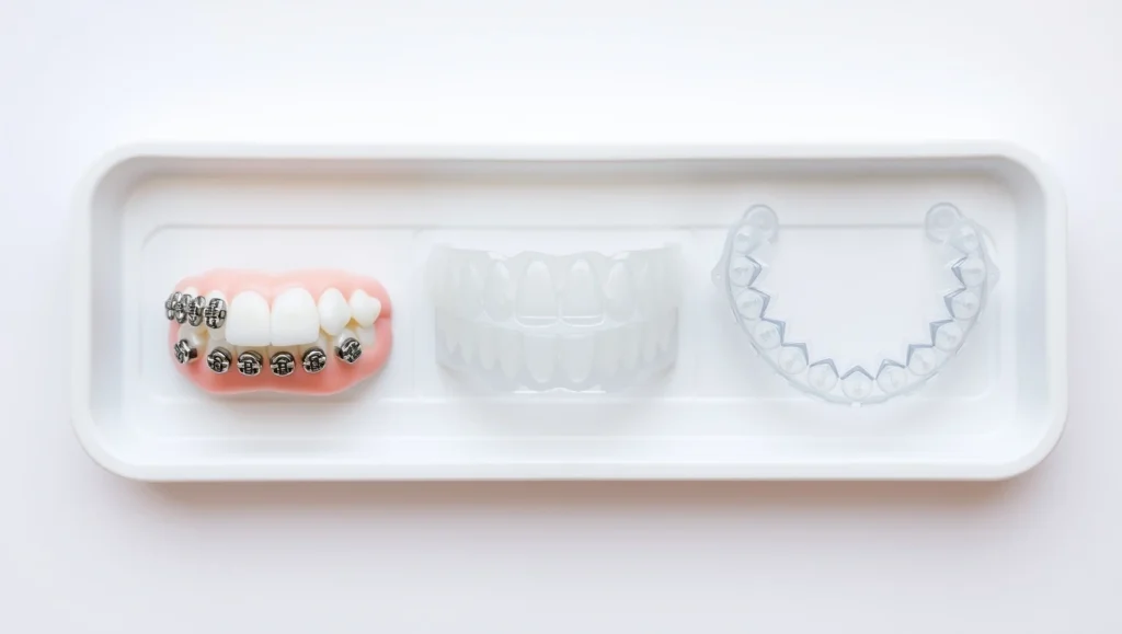 how much do braces cost by type, metal, ceramic and clear aligners compared