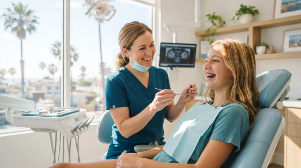 how much do braces cost in california, a patient at an orthodontic visit