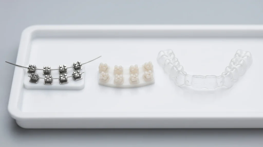 average cost of braces in california by type, metal, ceramic and aligners